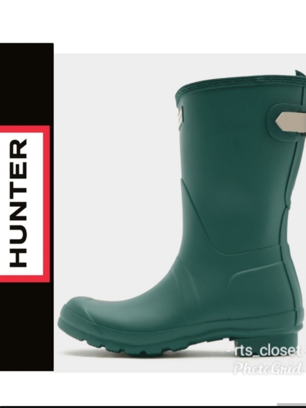 New Hunter Original Back Adjustable Short Boots, Green